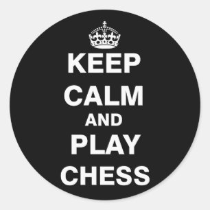 Keep Calm and Play Chess Classic Round Sticker
