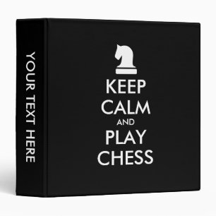 Keep Calm And Play Chess custom binder gift idea