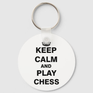 Keep Calm and Play Chess Keychain