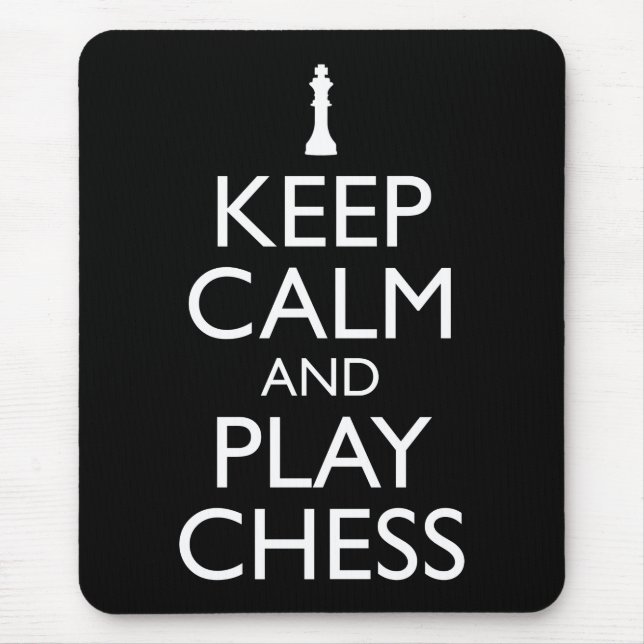Keep Calm And Play Chess Mouse Pad (Front)