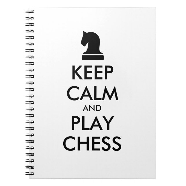Keep calm and play chess note book with lines (Front)