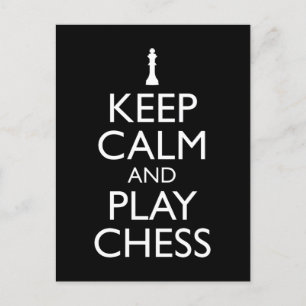 Keep Calm And Play Chess Postcard