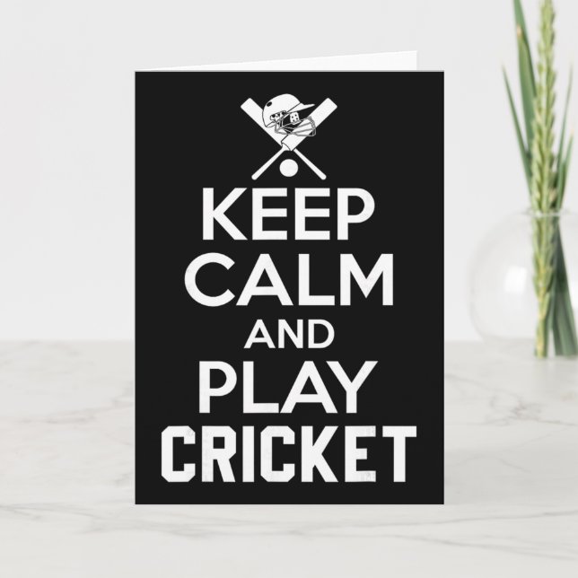 Keep Calm And Play Cricket 2  Card (Front)