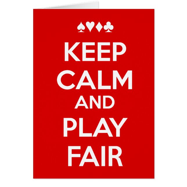 Keep Calm And Play Fair (Front)
