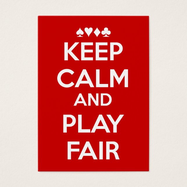 Keep Calm And Play Fair (Front)
