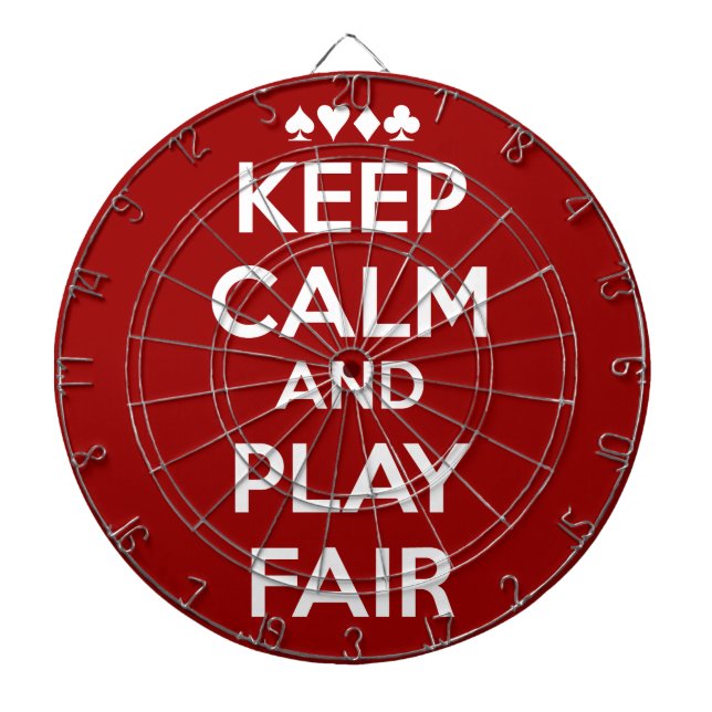 Keep Calm And Play Fair Dartboard (Front)