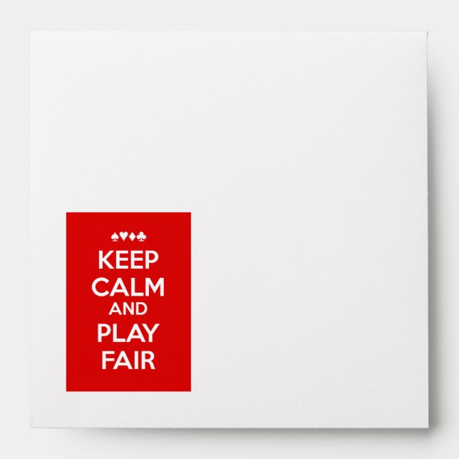 Keep Calm And Play Fair Envelopes (Front)
