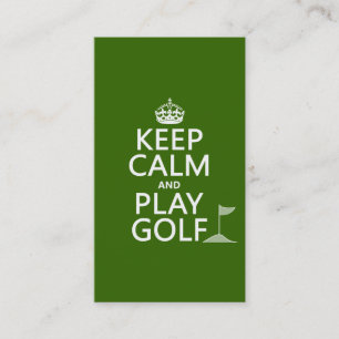 Keep Calm and Play Golf - all colours Business Card