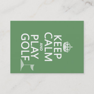 Keep Calm and Play Golf - all colours Business Card