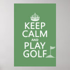 KEEP calm and golf on green Poster | Zazzle.ca