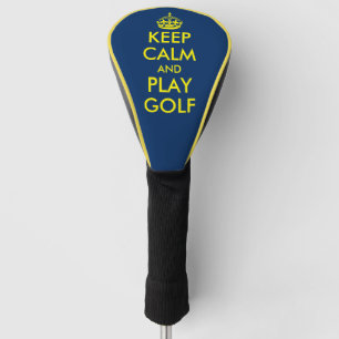 Keep calm and play golf funny men's gift head cover