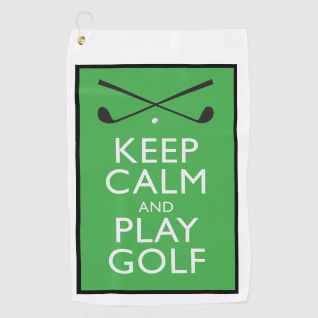 Keep Calm and Play Golf - Golf Towel (Front)