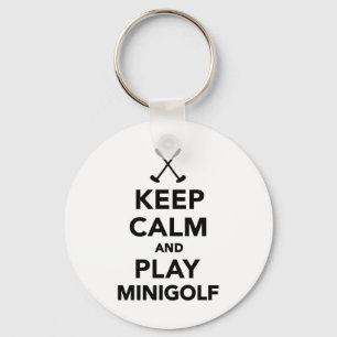Keep calm and play Minigolf Keychain