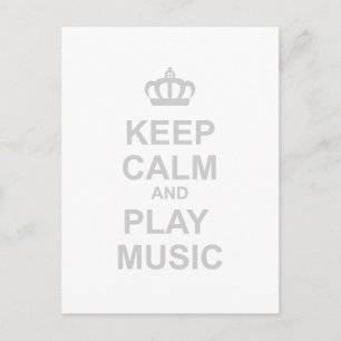 Keep Calm And Play Music - Rock Band Party Dance Postcard