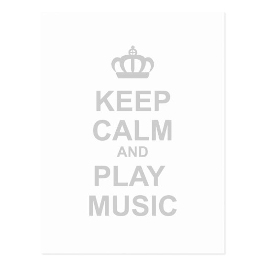 Keep Calm And Play Music - Rock Band Party Dance Postcard