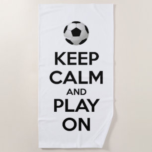 Keep Calm and Play On Beach Towel