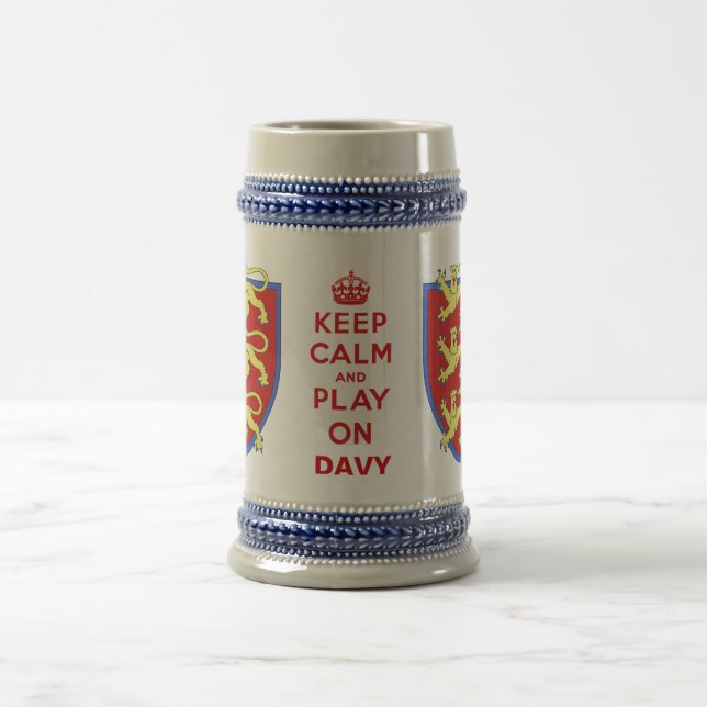 Keep Calm and Play On Beer Stein (Center)