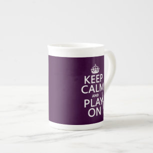 Keep Calm and Play On (clarinet) (any colour) Bone China Mug
