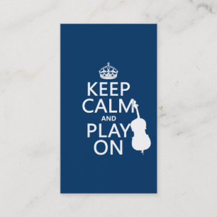 Keep Calm and Play On (double bass) Business Card