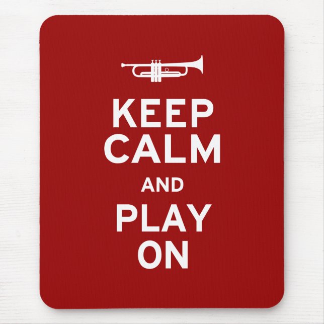 Keep Calm and Play On Mouse Pad (Front)