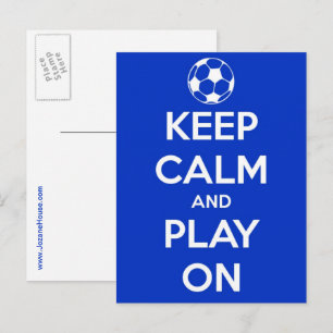 Keep Calm and Play On Postcard