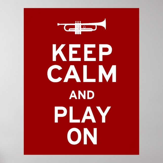 Keep Calm and Play On Poster (Front)