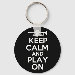 Keep Calm and Play On (Trumpet) Keychain