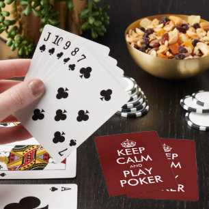 Keep calm and play poker funny playing cards