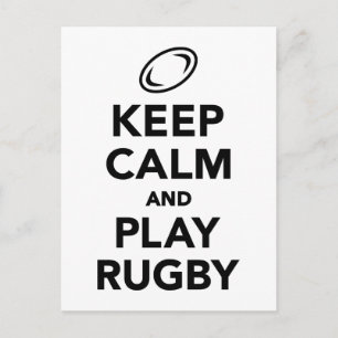 Keep calm and play Rugby Postcard