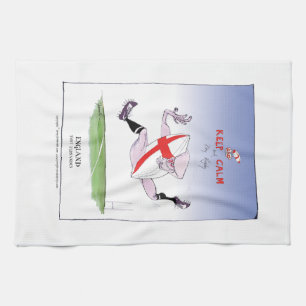 keep calm and play rugby, tony fernandes kitchen towel