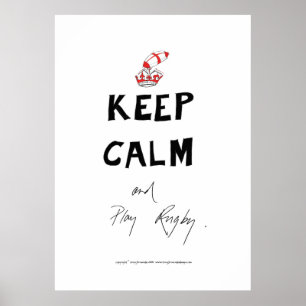 keep calm and play rugby, tony fernandes poster