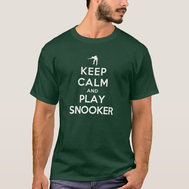 Keep Calm and Play Snooker T-Shirt (Front)