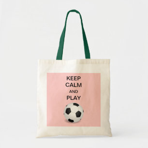 Keep Calm and Play Soccer Tote Bag