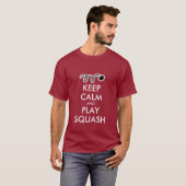 Keep calm and play squash t-shirt (Front Full)