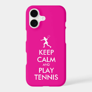 Keep Calm And Play Tennis funny neon pink