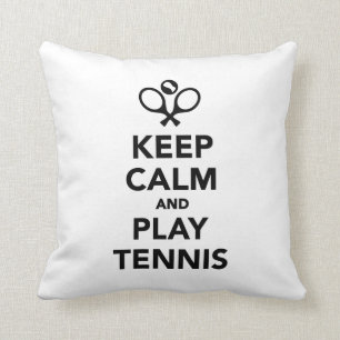 Keep calm and play Tennis Throw Pillow