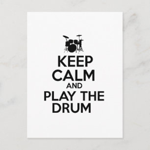Keep Calm And Play The Drum Postcard
