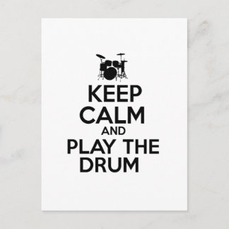 Keep Calm And Play The Drum Postcard