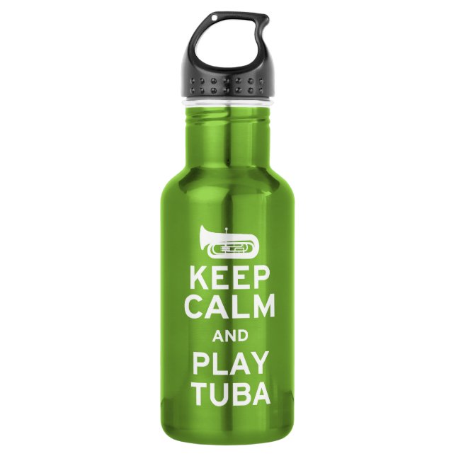 Keep Calm and Play Tuba 532 Ml Water Bottle (Front)