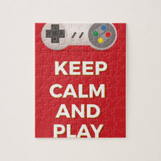 Keep Calm and Play vintage poster Jigsaw Puzzle
