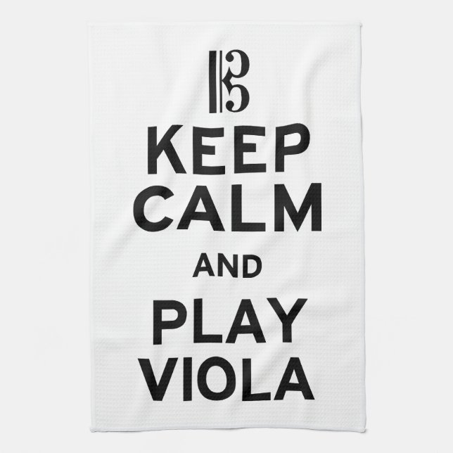 Keep Calm and Play Viola Kitchen Towel (Vertical)