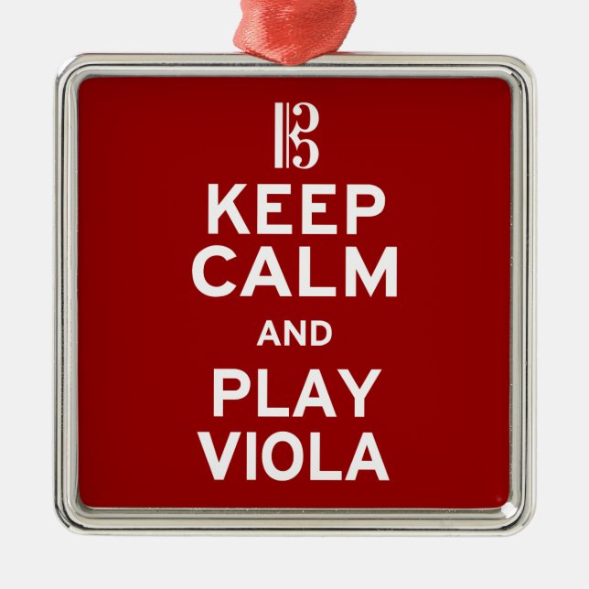 Keep Calm and Play Viola Metal Ornament (Front)