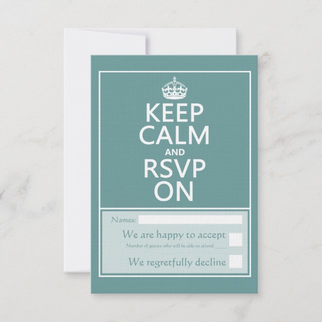 Keep Calm and Please RSVP (Front)
