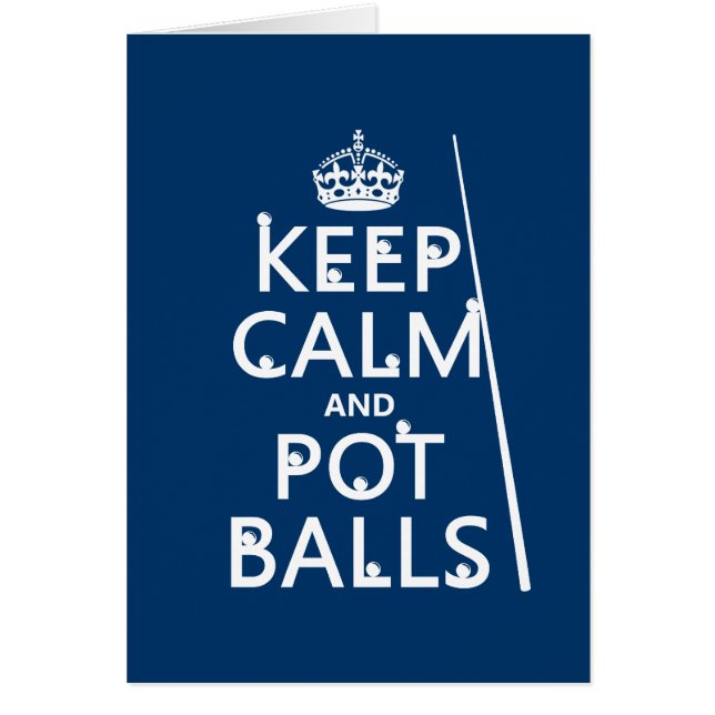 Keep Calm and Pot Balls (snooker/pool) (Front)