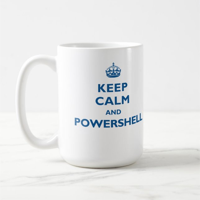 Keep Calm And PowerShell Mug (Left)