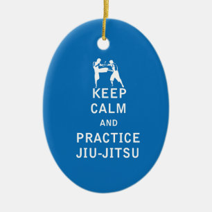 Keep Calm and Practice Jiu-Jitsu Ceramic Ornament