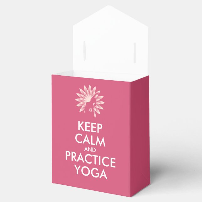 Keep calm and practice yoga favor box (Opened)