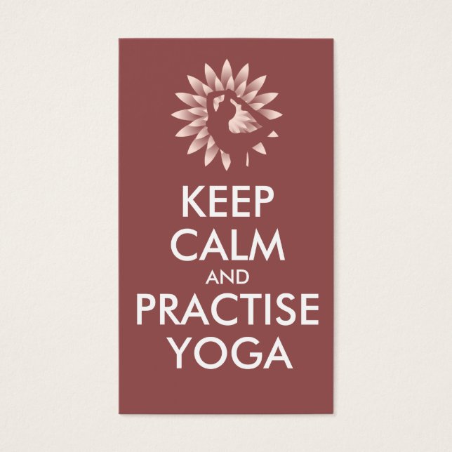 Keep calm and practise yoga (Front)
