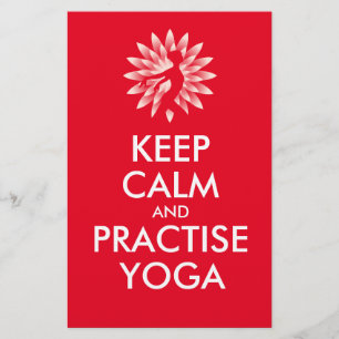 Keep calm and practise yoga flyer