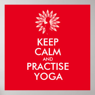 Keep calm and practise yoga poster